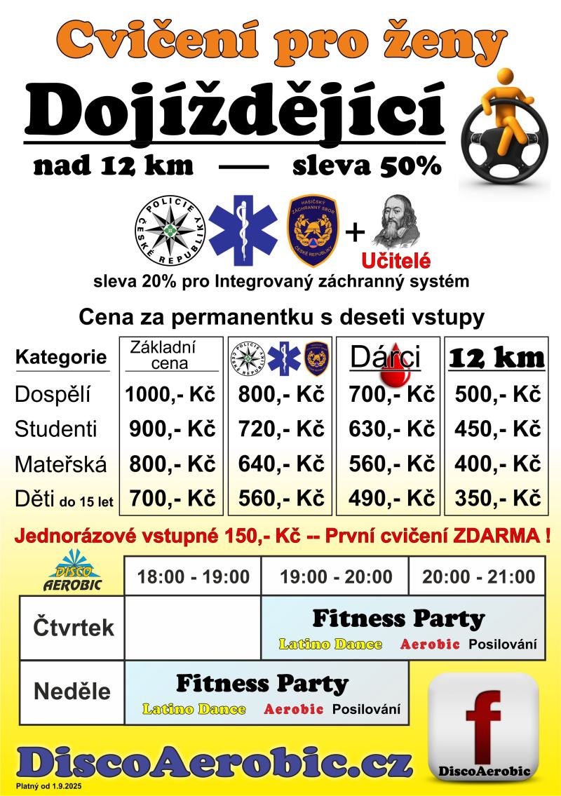 Informace k ceníku